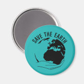 Verminder hergebruik recyclen de aarde te redden magneet (Voorkant / Achterkant)