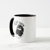 Verminder hergebruik recyclen de aarde te redden mok (Voorkant links)