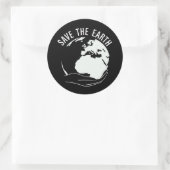 Verminder hergebruik recyclen de aarde te redden ronde sticker (Tas)