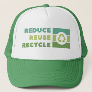 Verminder, hergebruik, Recyclen de Aarde van het M Trucker Pet