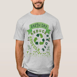 "Verminder, hergebruik, recyclen" Earth Day T-shirt