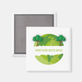 Verminder hergebruik Recyclen Ecologisch herhalen Magneet (Voorkant / Achterkant)