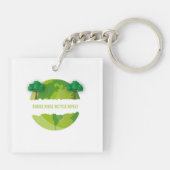 Verminder hergebruik Recyclen Ecologisch herhalen Sleutelhanger (Achterkant)