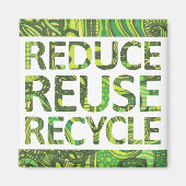 Verminder hergebruik Recyclen GO Green Magnet (Voorkant)
