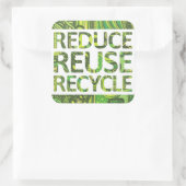 Verminder hergebruik Recyclen GO groene Stickers (Tas)