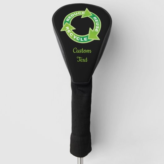 Verminder hergebruik Recyclen Golfheadcover (Voorkant)