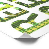 Verminder hergebruik Recyclen Groen Poster (Hoek)