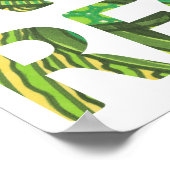 Verminder hergebruik Recyclen groen Poster (Hoek)