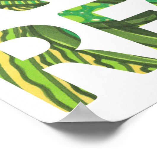 Verminder hergebruik Recyclen groen Poster (Hoek)