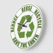 Verminder hergebruik recyclen grote klok (Hoek)
