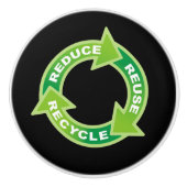 Verminder hergebruik Recyclen keramische knop (Voorkant)