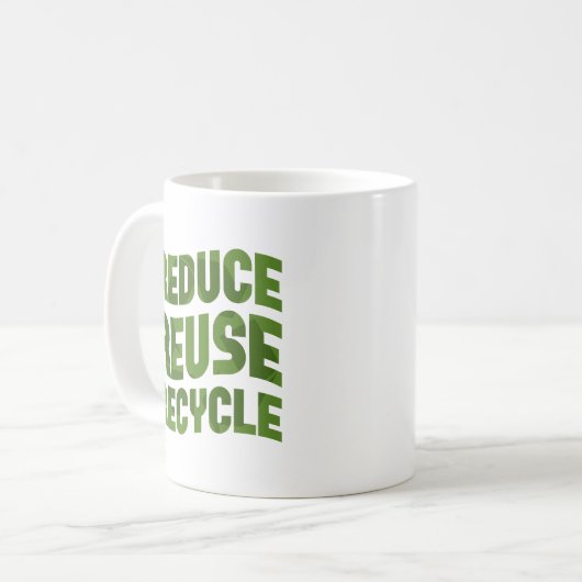 Verminder hergebruik recyclen koffiemok (Voorkant links)