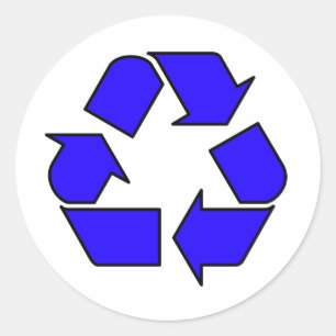 Verminder hergebruik Recyclen Logo-symboolpijl 3R Ronde Sticker