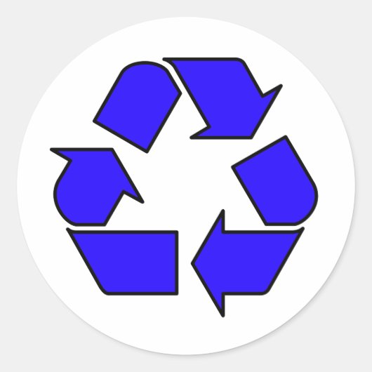 Verminder hergebruik Recyclen Logo-symboolpijl 3R Ronde Sticker (Voorkant)
