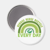 Verminder hergebruik recyclen magneet (Voorkant / Achterkant)