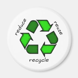 Verminder, hergebruik, Recyclen Magnet