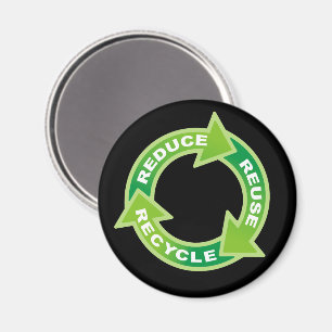 Verminder hergebruik Recyclen Magnet