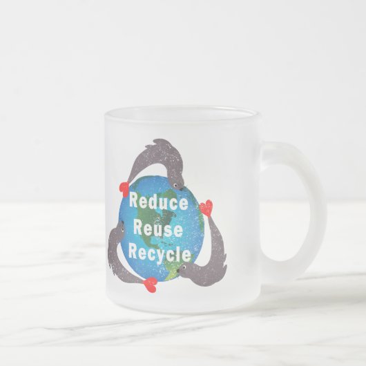 Verminder hergebruik Recyclen Matglas Koffiemok (Rechts)