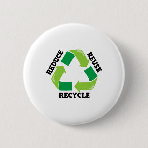 Verminder hergebruik Recyclen Moeder Natuur Advoca Ronde Button 5,7 Cm