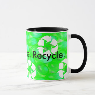 Verminder. Hergebruik. Recyclen. Mok