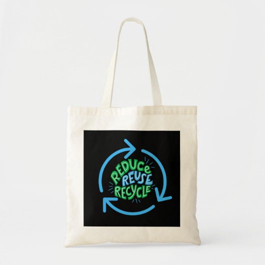 Verminder hergebruik Recyclen omgeving Tote Bag (Voorkant)