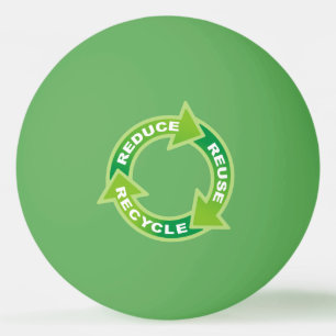 Verminder hergebruik Recyclen pingpongbal