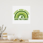 Verminder hergebruik recyclen poster (Keuken)