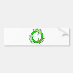 Verminder hergebruik Recyclen producten! Bumpersticker