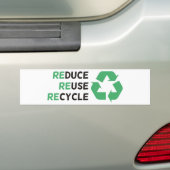 Verminder, hergebruik, Recyclen Producten & Design Bumpersticker (Op auto)