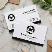 Verminder hergebruik Recyclen - Recycling-symbool Visitekaartje