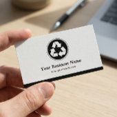 Verminder hergebruik Recyclen - Recycling-symbool Visitekaartje