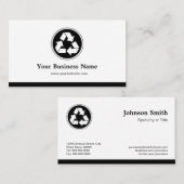 Verminder hergebruik Recyclen - Recycling-symbool Visitekaartje (Voorkant / Achterkant)