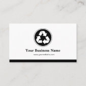 Verminder hergebruik Recyclen - Recycling-symbool Visitekaartje (Voorkant)