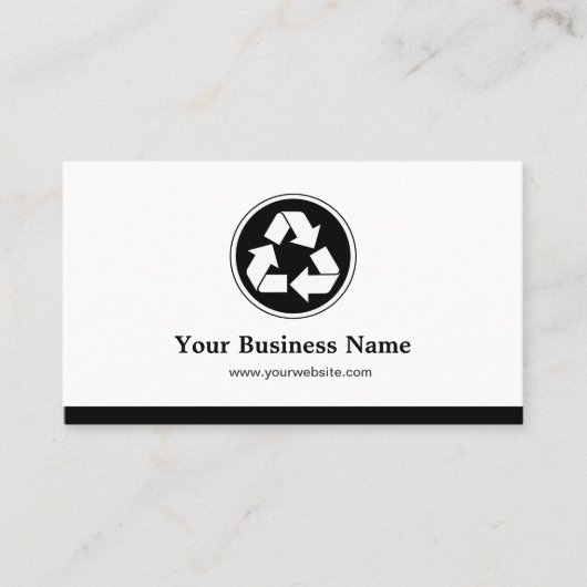 Verminder hergebruik Recyclen - Recycling-symbool Visitekaartje (Voorkant)