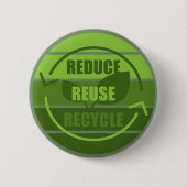 Verminder hergebruik recyclen ronde button 5,7 cm (Voorkant)