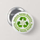 Verminder hergebruik Recyclen Ronde Button 5,7 Cm (Voorkant /achterkant)