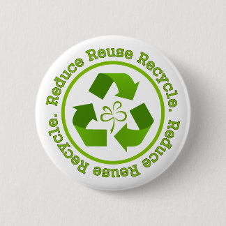 Verminder hergebruik Recyclen Ronde Button 5,7 Cm