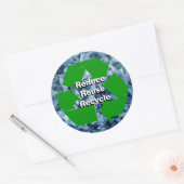 Verminder, hergebruik, Recyclen Ronde Sticker (Envelop)