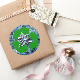Verminder, hergebruik, Recyclen Ronde Sticker