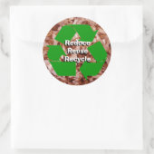 Verminder, hergebruik, Recyclen Ronde Sticker (Tas)