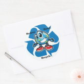 Verminder, hergebruik, Recyclen Ronde Sticker (Envelop)