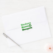 Verminder hergebruik Recyclen Ronde Sticker (Envelop)