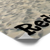 Verminder hergebruik recyclen schoon strand poster (Hoek)