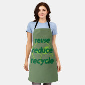 Verminder hergebruik recyclen schort (Gedragen)