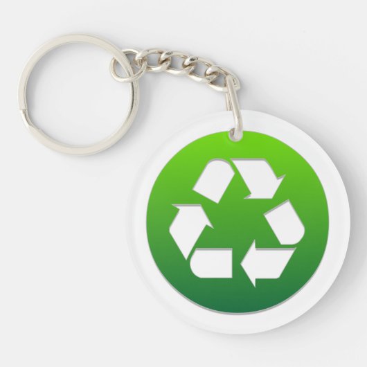 Verminder hergebruik Recyclen! Sleutelhanger (Voorkant)