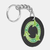 Verminder hergebruik Recyclen Sleutelhanger (Voorkant Links)