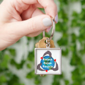 Verminder hergebruik Recyclen Sleutelhanger (Hand)