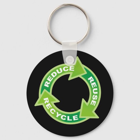 Verminder hergebruik Recyclen Sleutelhanger (Voorkant)