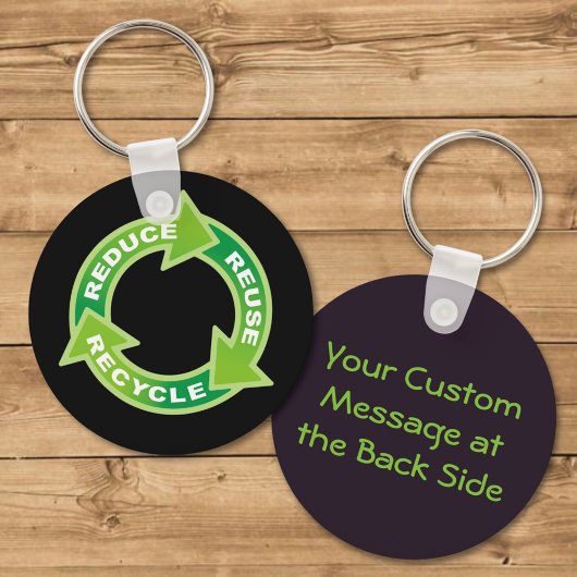 Verminder hergebruik Recyclen Sleutelhanger