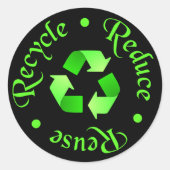 Verminder hergebruik Recyclen sticker (Voorkant)